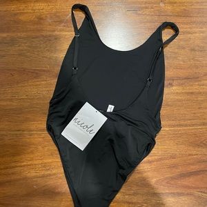 Naked Wardrobe Bodysuit, black, medium, NWT